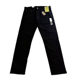 Levi’s 502 Taper Fit Jeans Mens Black Denim Stretch Classic Modern Fit